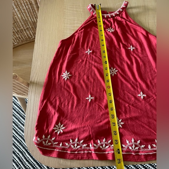 Loft| Burnt Orange Floral Embroidered Sleeveless Blouse, Very Boho•••XS - Picture 10 of 10